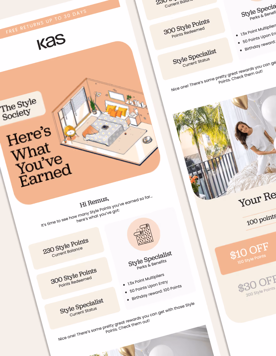KAS design template with mobile close up
