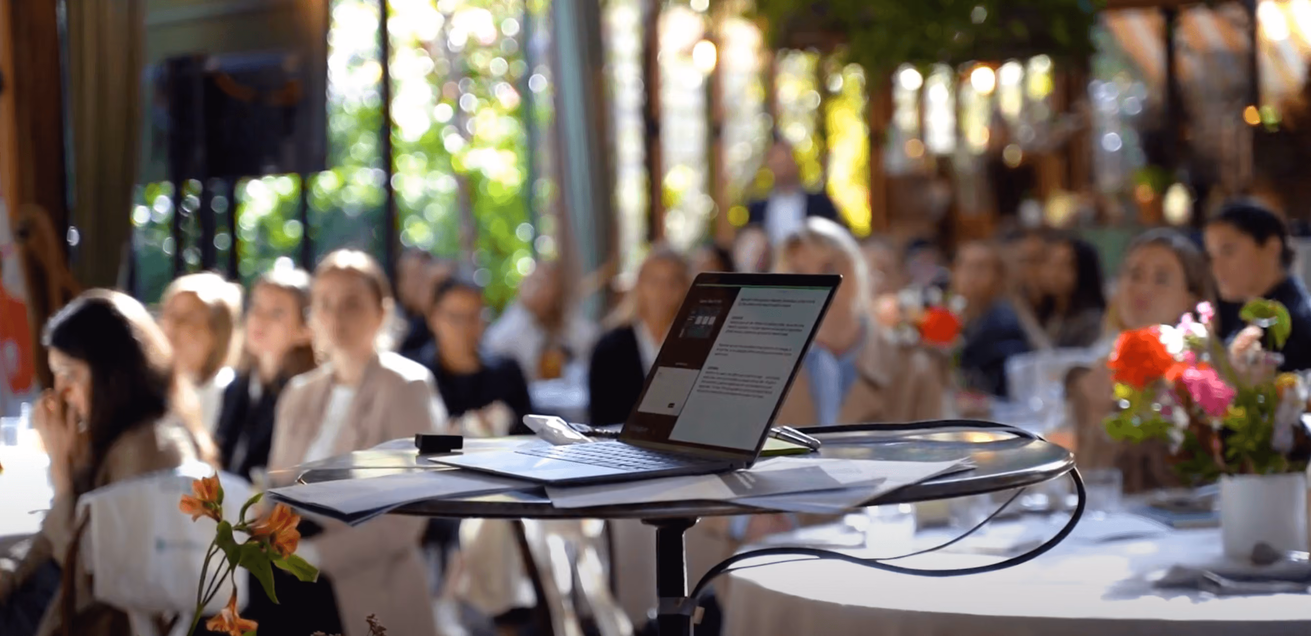 Laptop on table