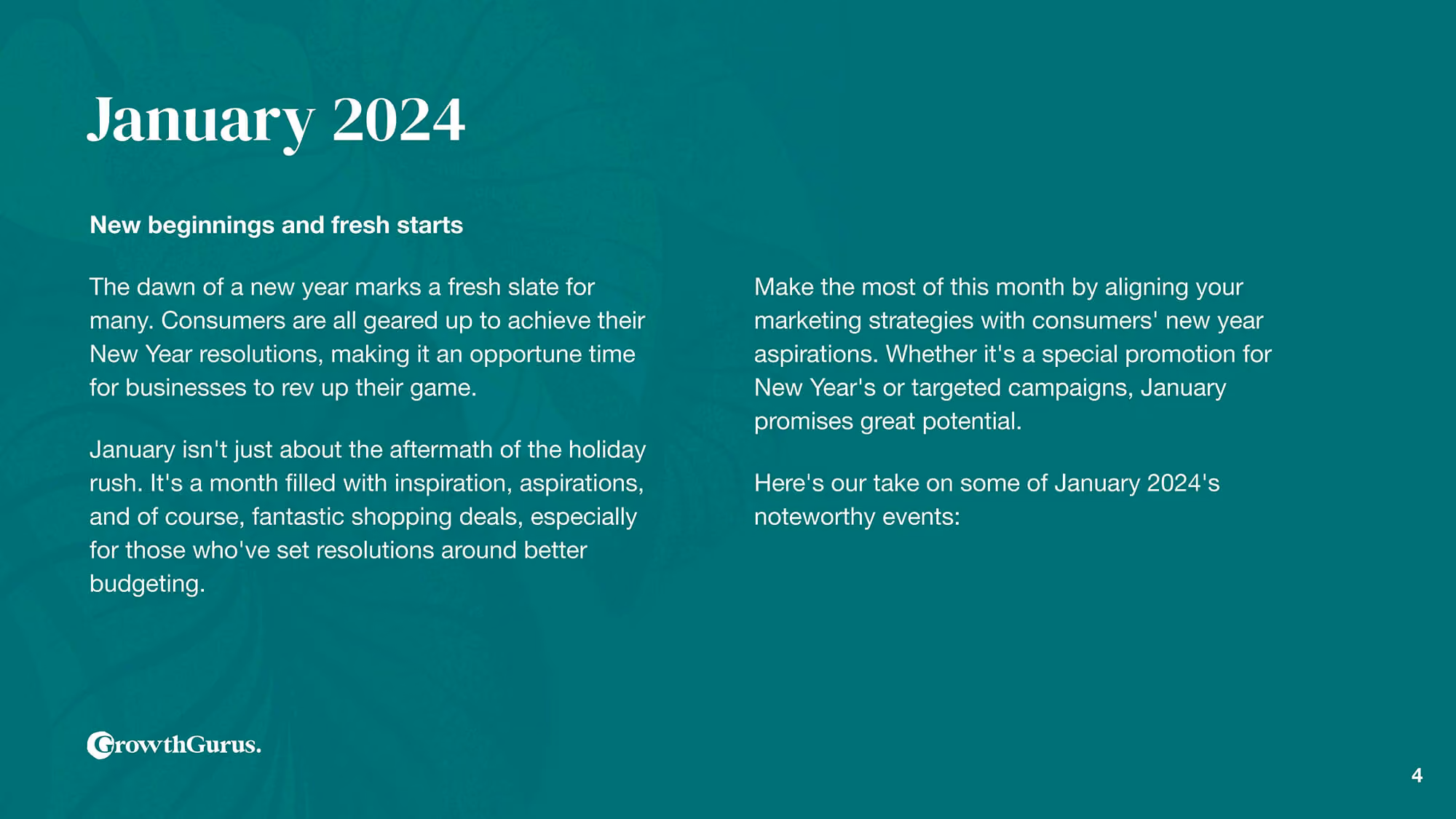 E-Commerce Calendar