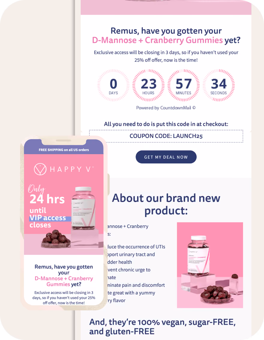 Happy V Email Template