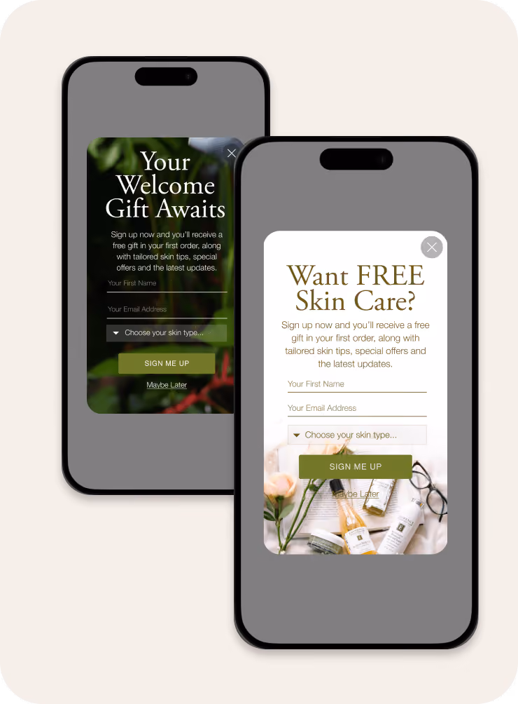 New Visitor Pop Ups