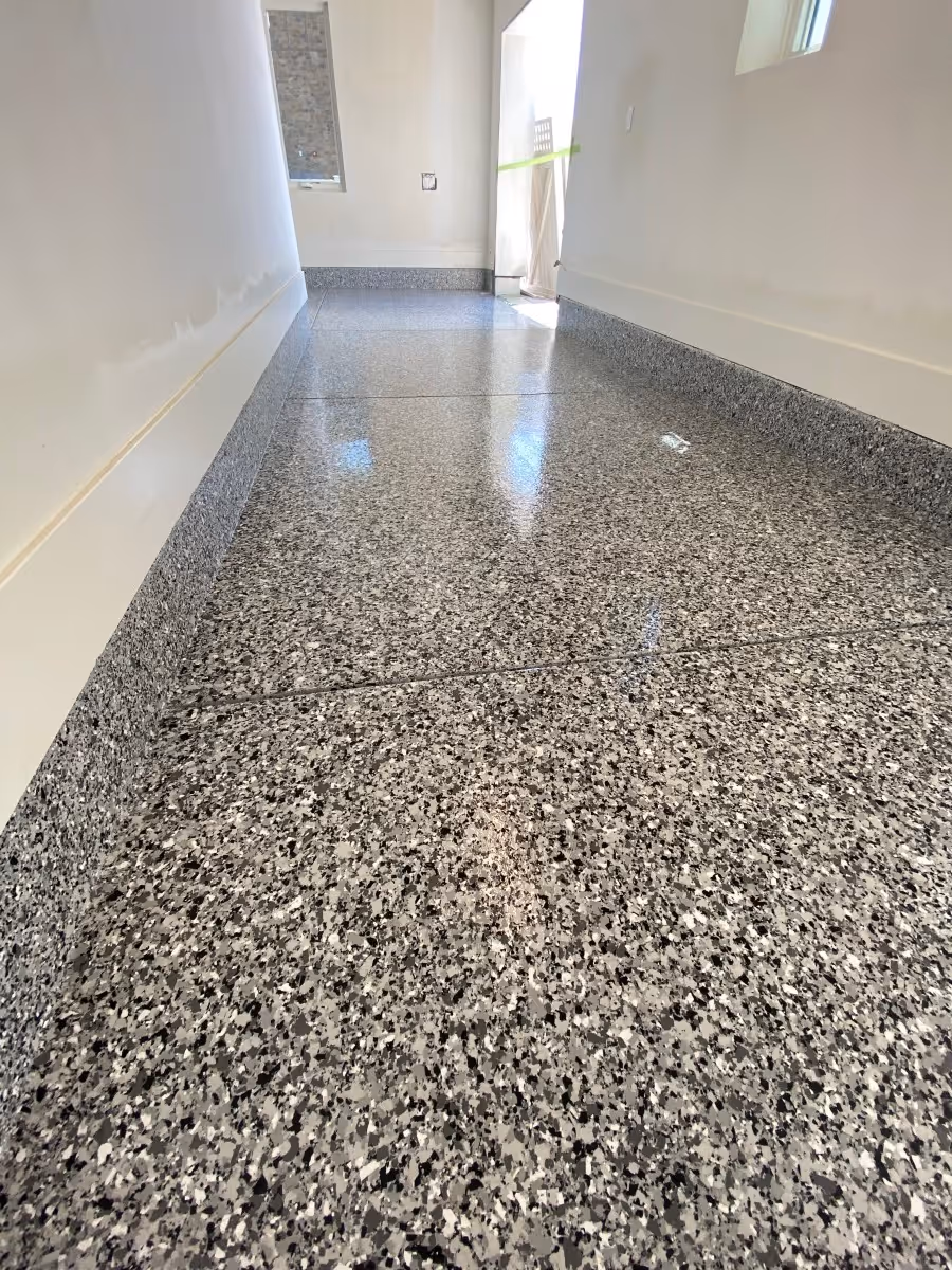Single Car Garage Floor Coating In Chino Hills