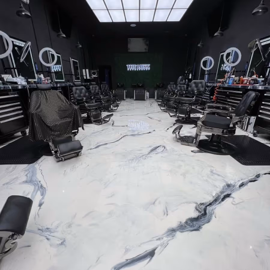 Barber Shop Epoxy Floor Coating 