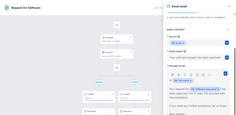 Request For Software Software request workflow template to simplify approvals