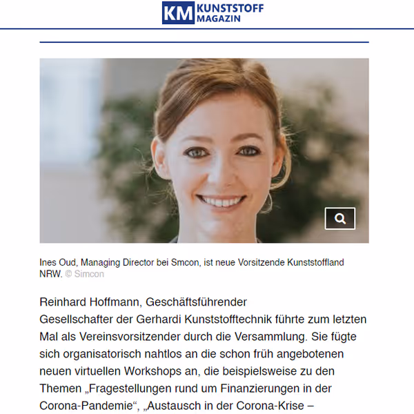 Zrzut ekranu z sekcji prasowej KM Kunststoff Magazin