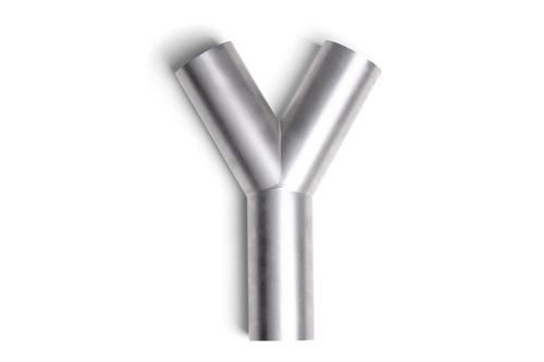 Roestvaststalen Y-stuk vormdeel.