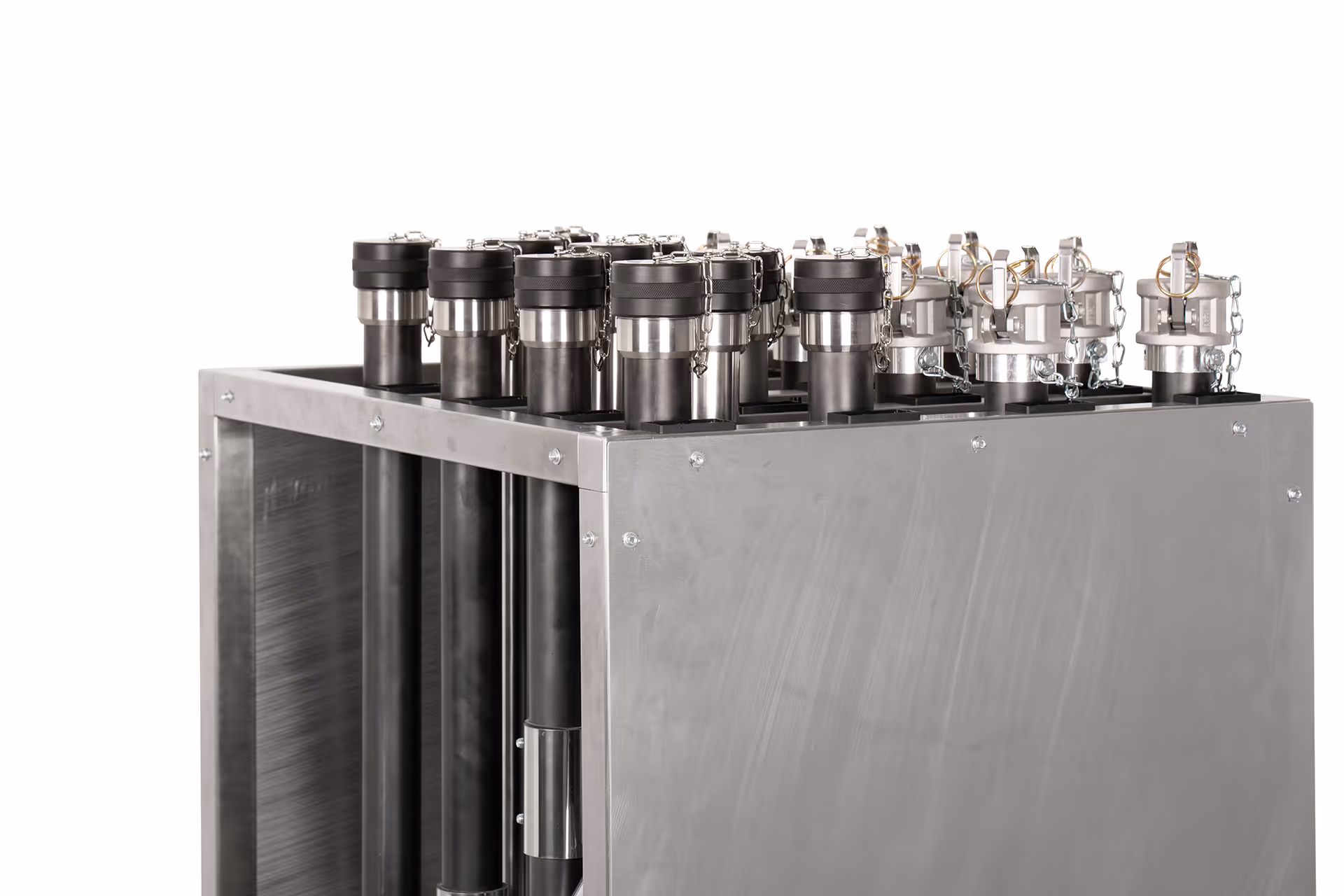 Materialverteiler Vario-Tisch mit Abdeckblech.