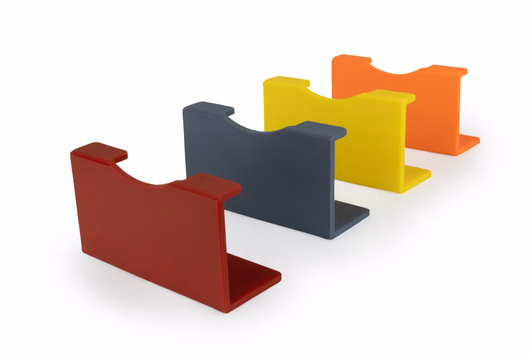 Värikoodit Michel Vario-Tisch , tummanharmaana, keltaisena ja oranssina.