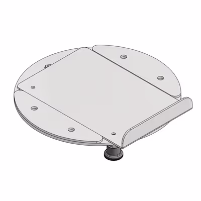 Technische Zeichnung des Absperrschiebers für den Edelstahlcontainer ModuSilo. 