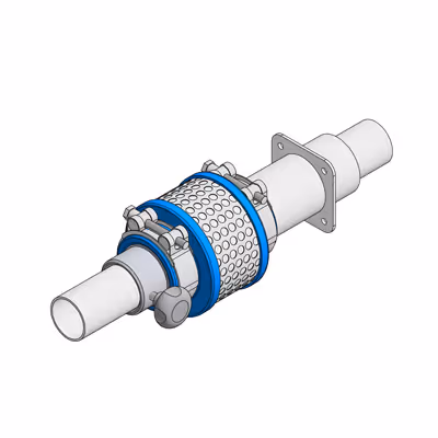 Technische Zeichnung der Edelstahlsauglanze mit Filter für den Edelstahlcontainer ModuSilo. 