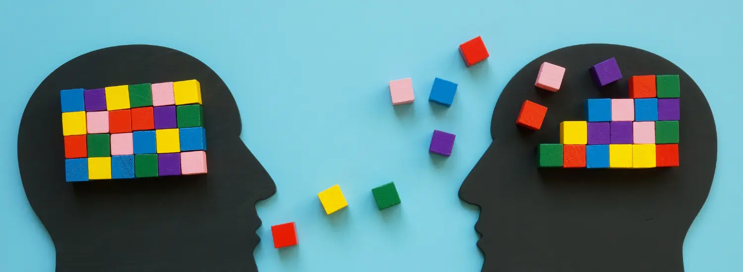 Person sharing knowledge with another person