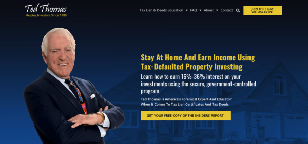 Ted Thomas course reviews tax lien and tax deed investing coaching