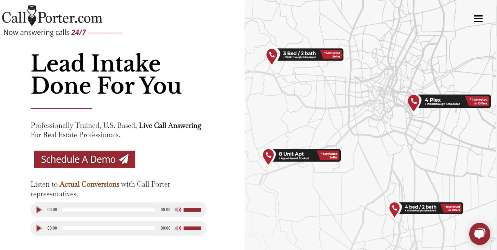 Call Porter live answering service review for real estate investors