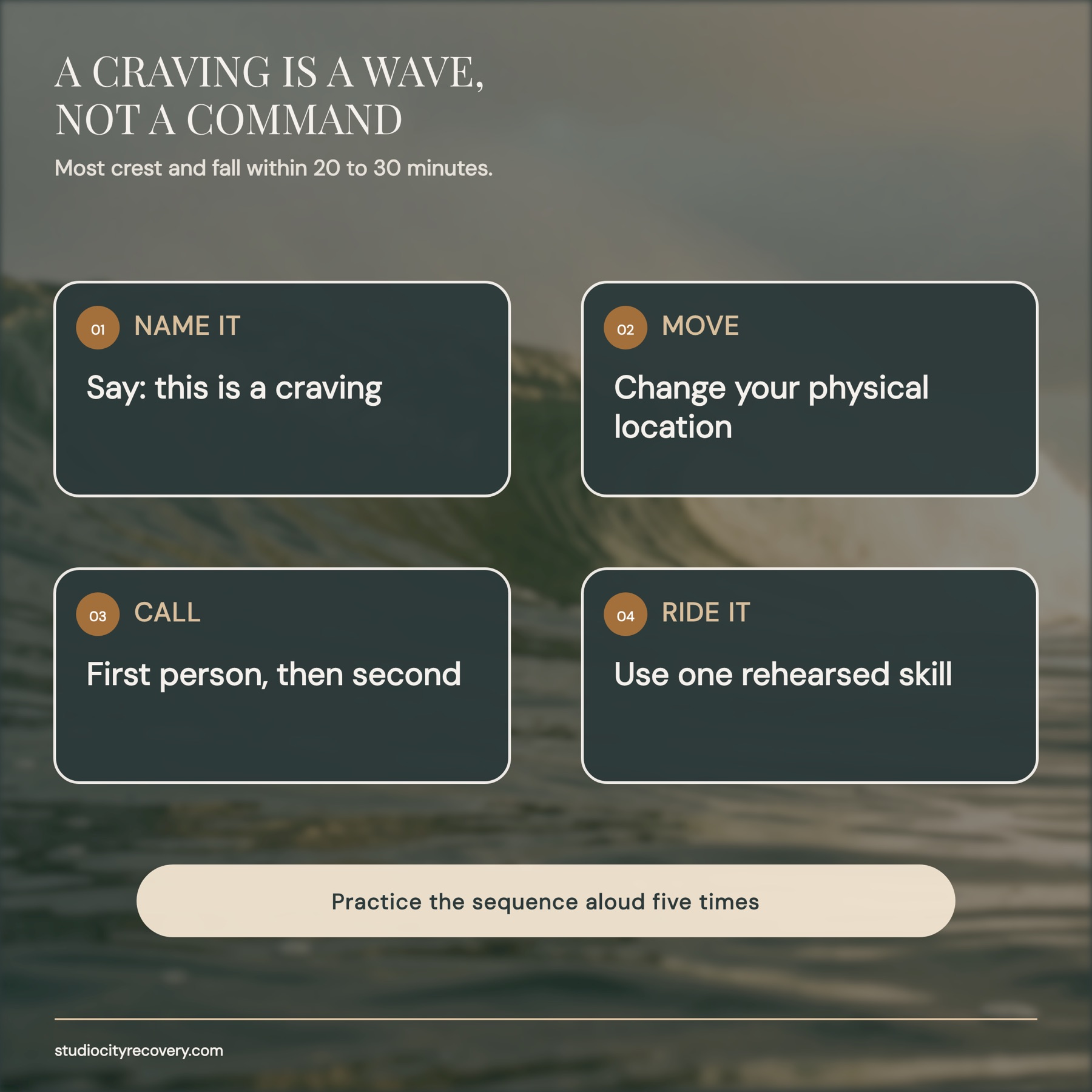 how-to-avoid-relapse-after-rehab-the-prevention-pl-2 Ocean wave with the four-step craving response: name it, move, call, and ride it.