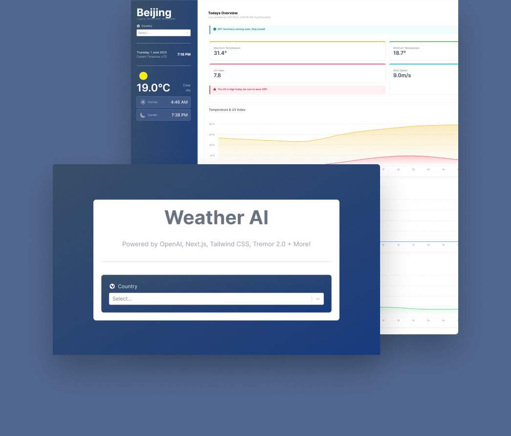A mockup of a project