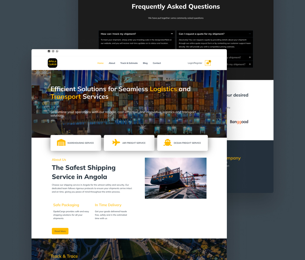 A mockup of a project