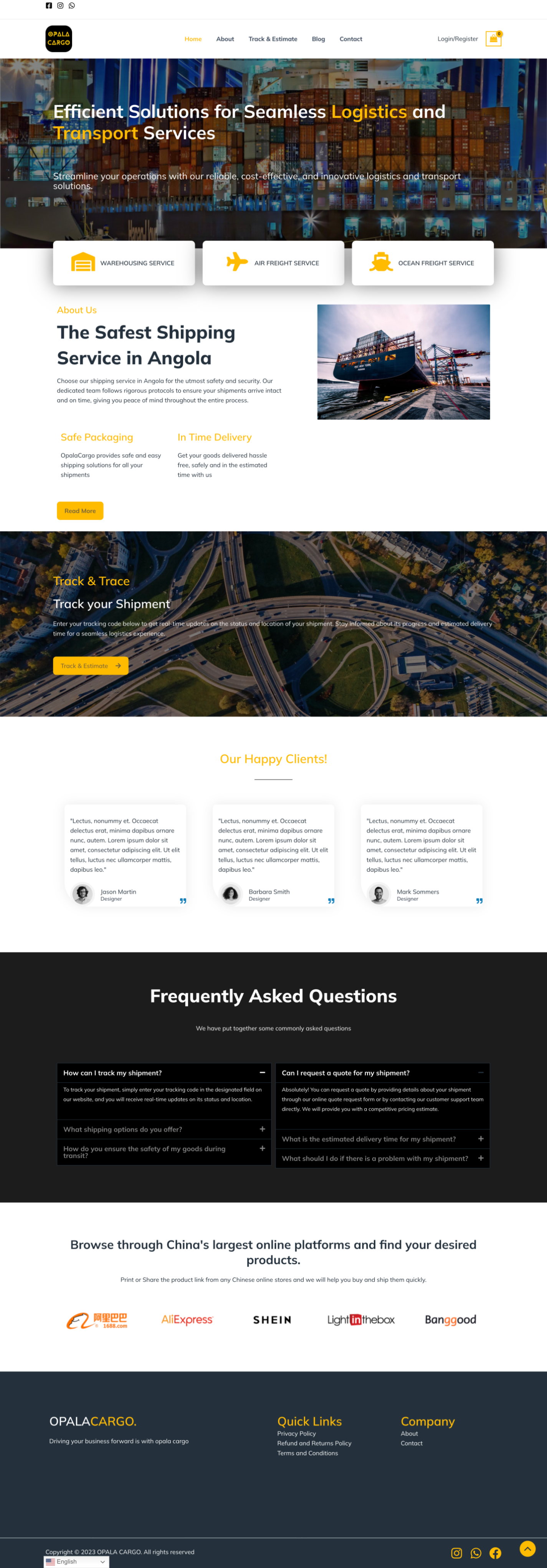 A screenshot of web page