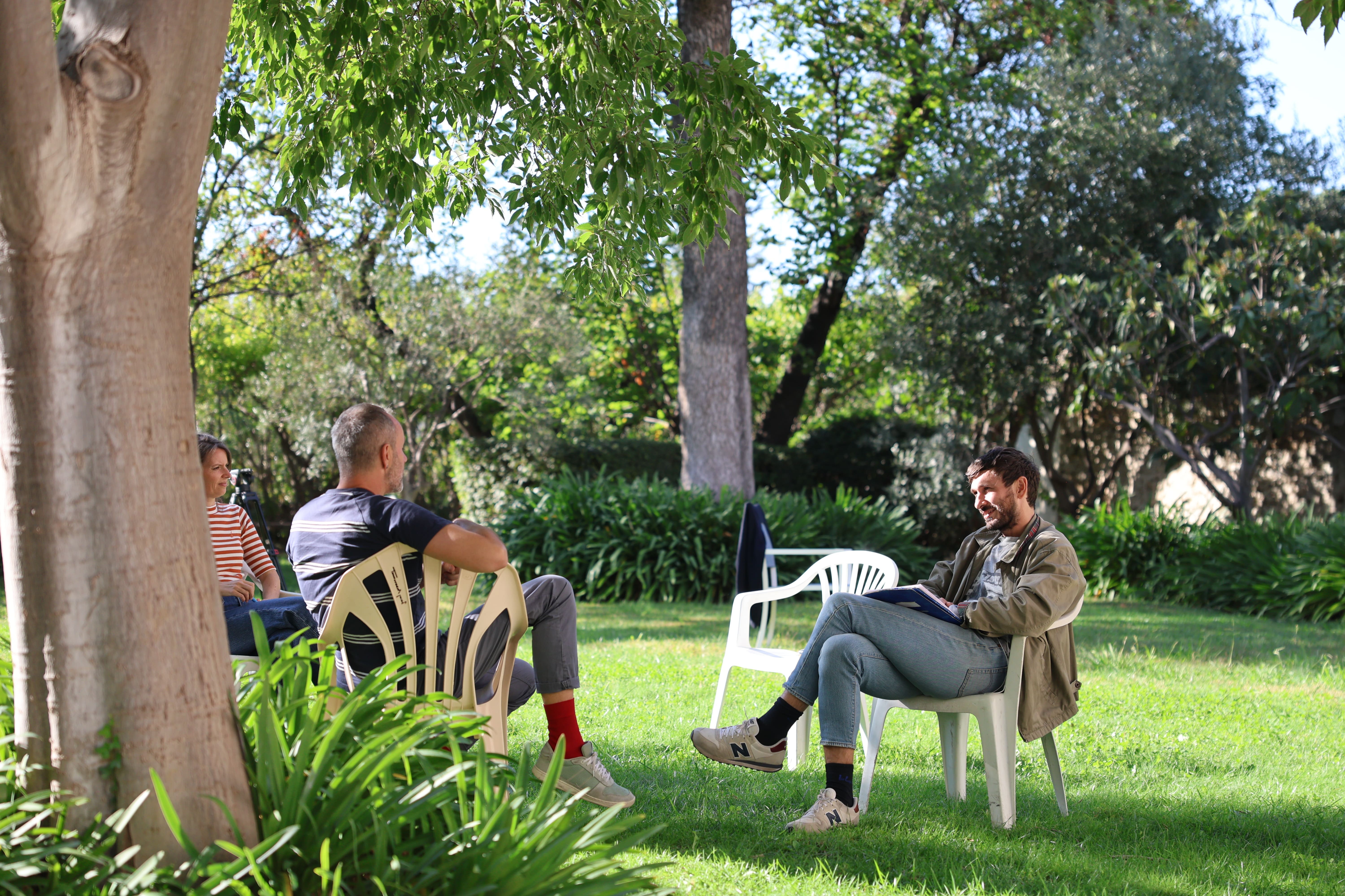 A young author in the midst of writing during one of our Labs.