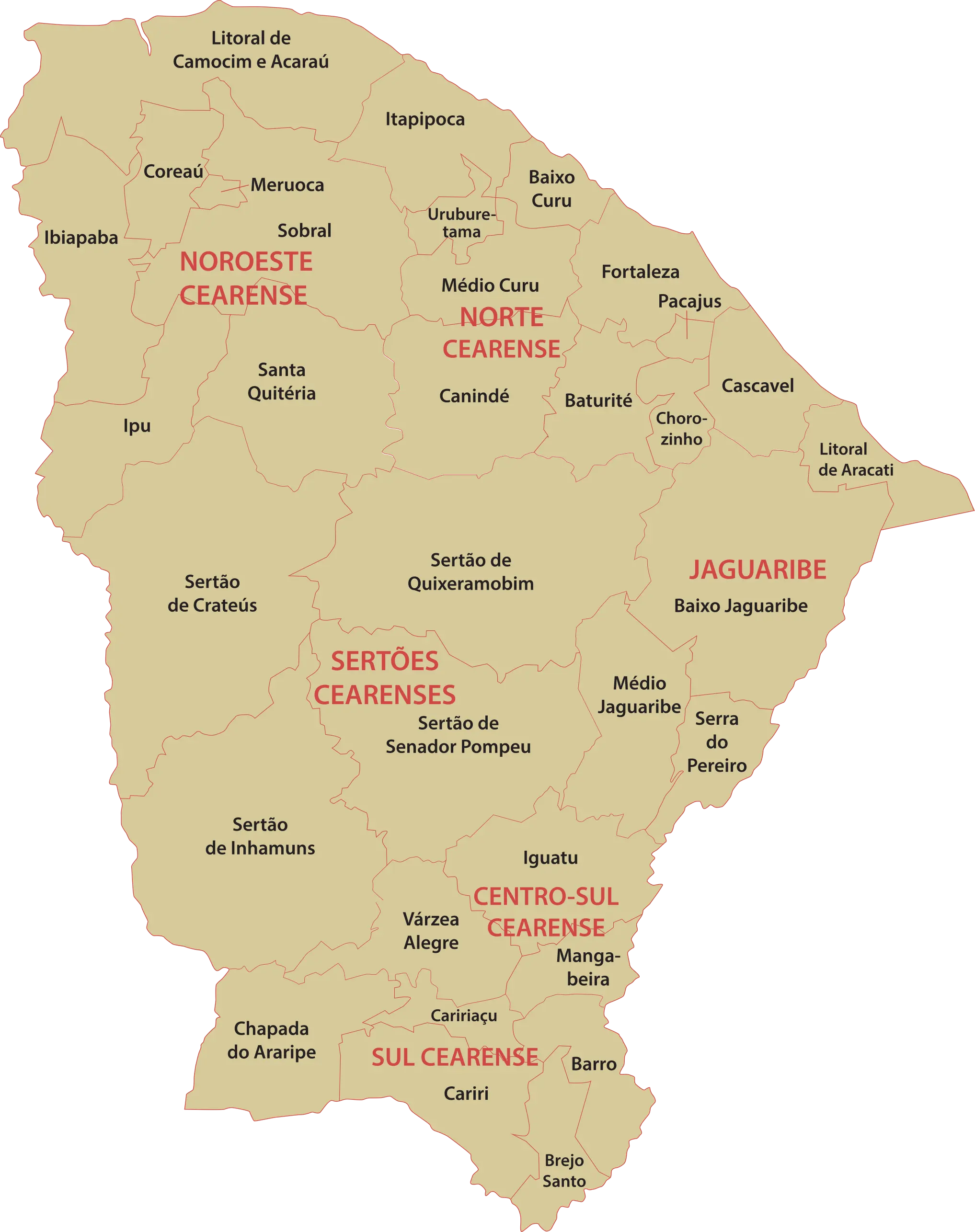 Mapa do Ceará
