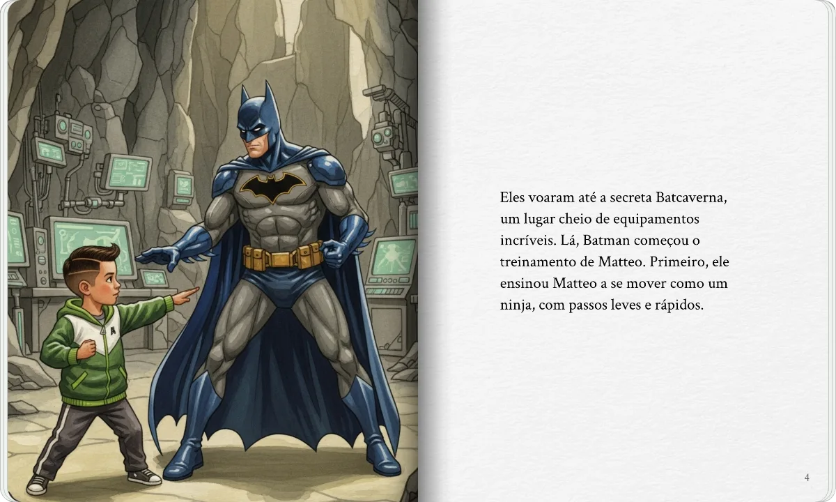 história de livro infantil gerada por IA