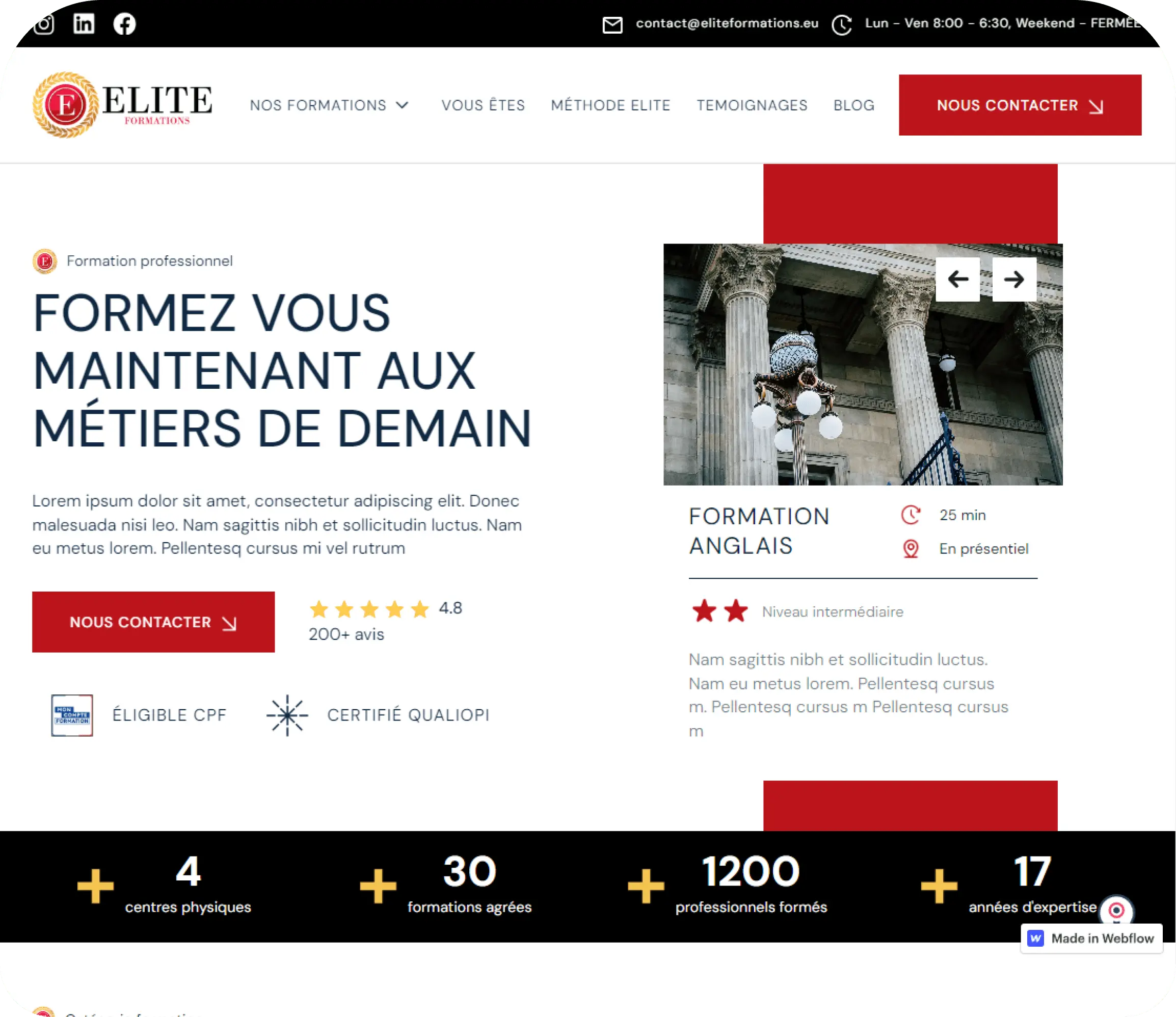 Interface EliteFormation