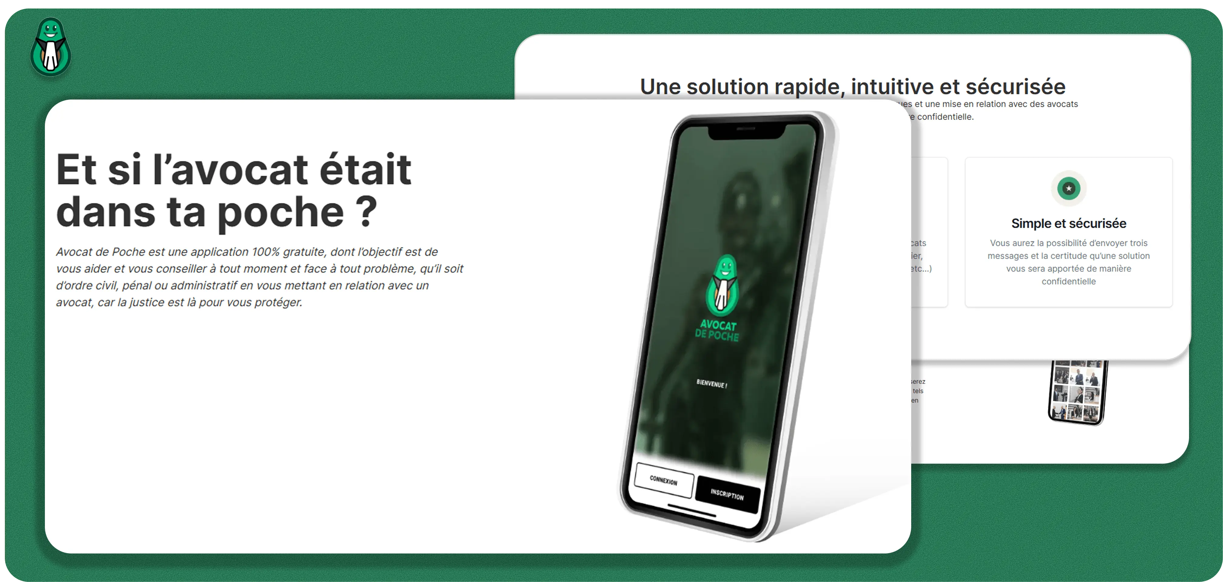 Interface Avocat de poche