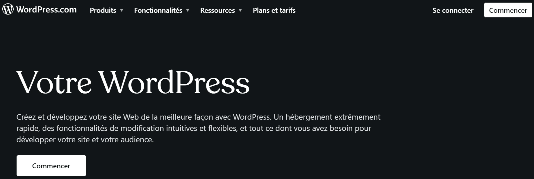 Wordpress homepage