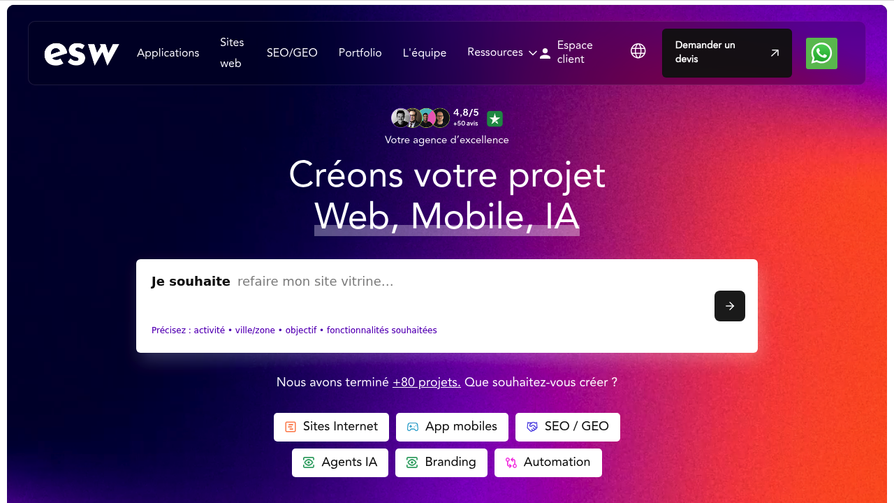 Screenshot of https://easyweb-agency.fr