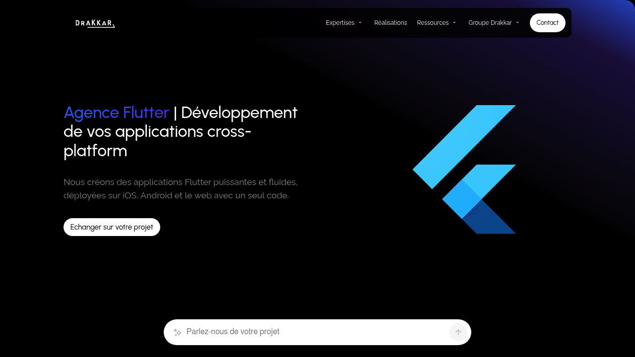 Screenshot of https://www.drakkar.io/developpement/expertises/flutter