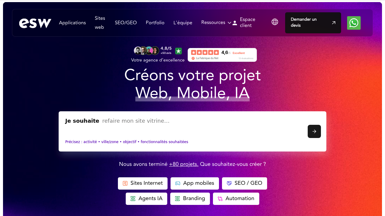 Screenshot of https://easyweb-agency.fr