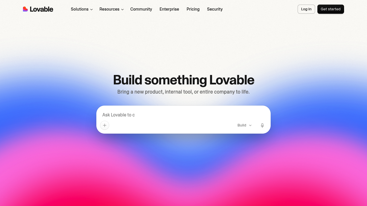 Screenshot of https://lovable.dev