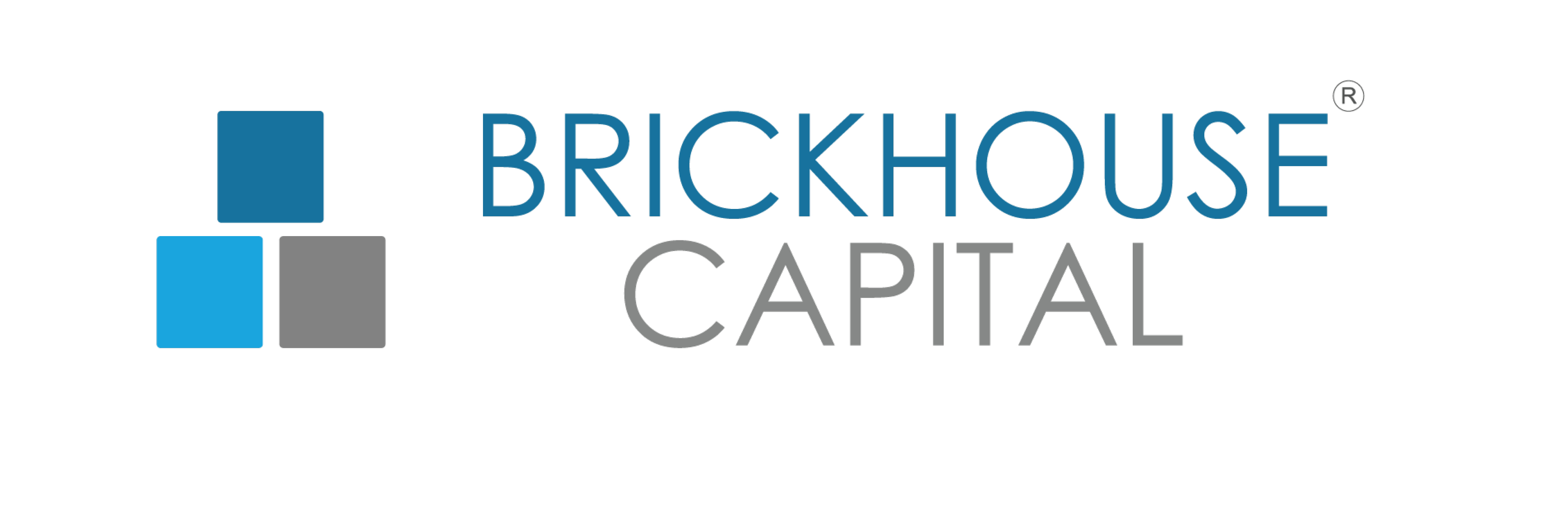Logo with three colored squares next to the text 'BRICKHOUSE CAPITAL' in blue and gray letters.