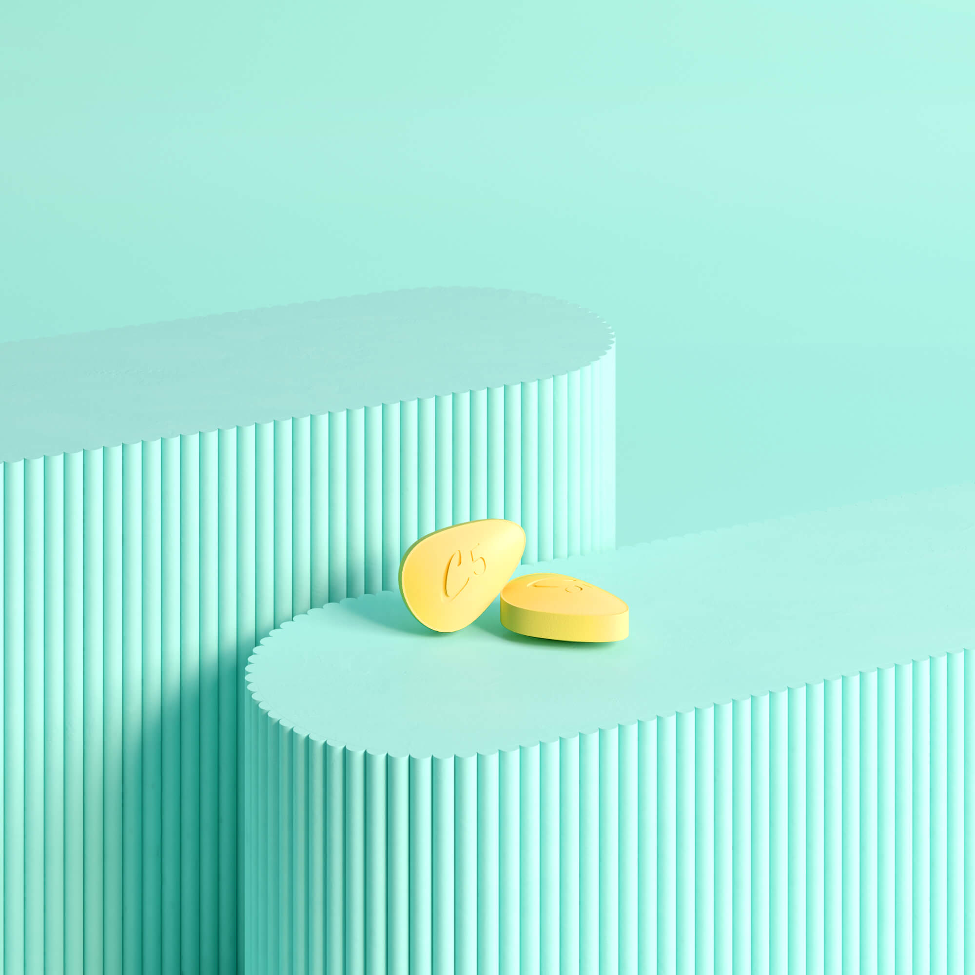 Eli Lilly-branded daily Cialis (5mg) pill. 