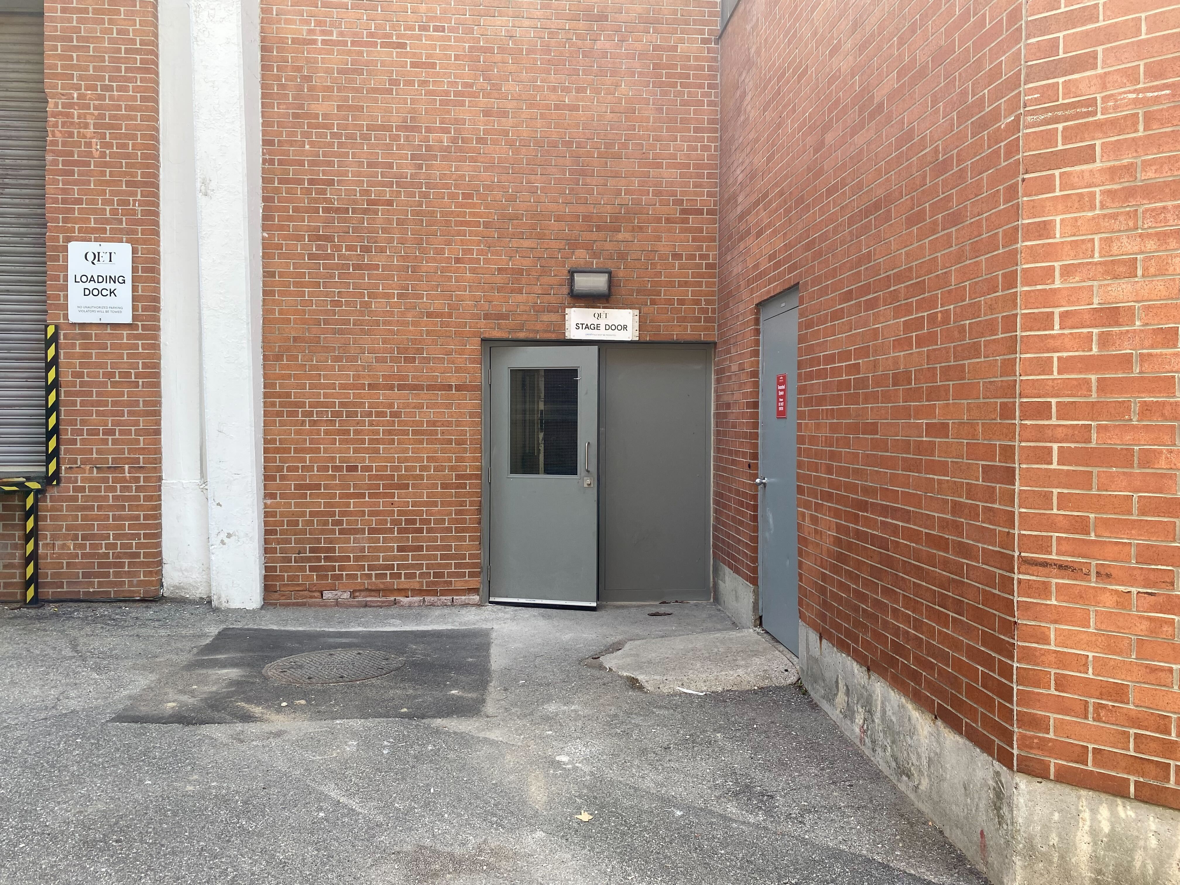 QET loading dock if located by stage door.