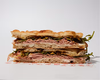 Photo of the side of a sandwich