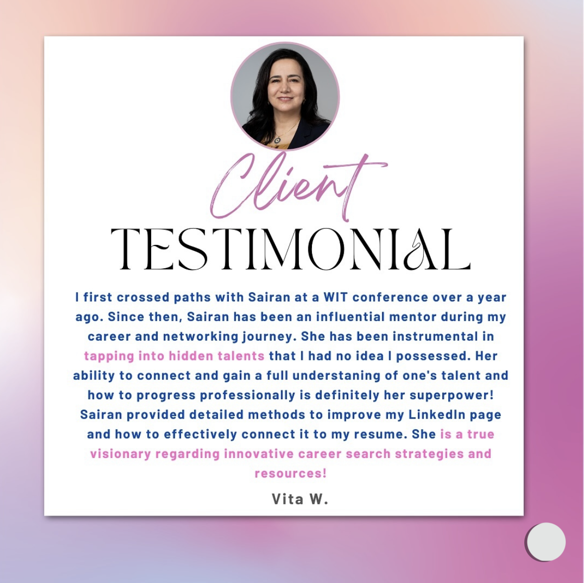 Client testimonial