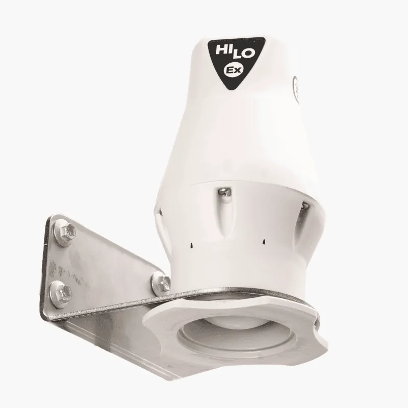HiLo LS1-R Plus radar sewer level sensor with stainless steel mounting bracket, Ex-rated for hazardous sewer environments