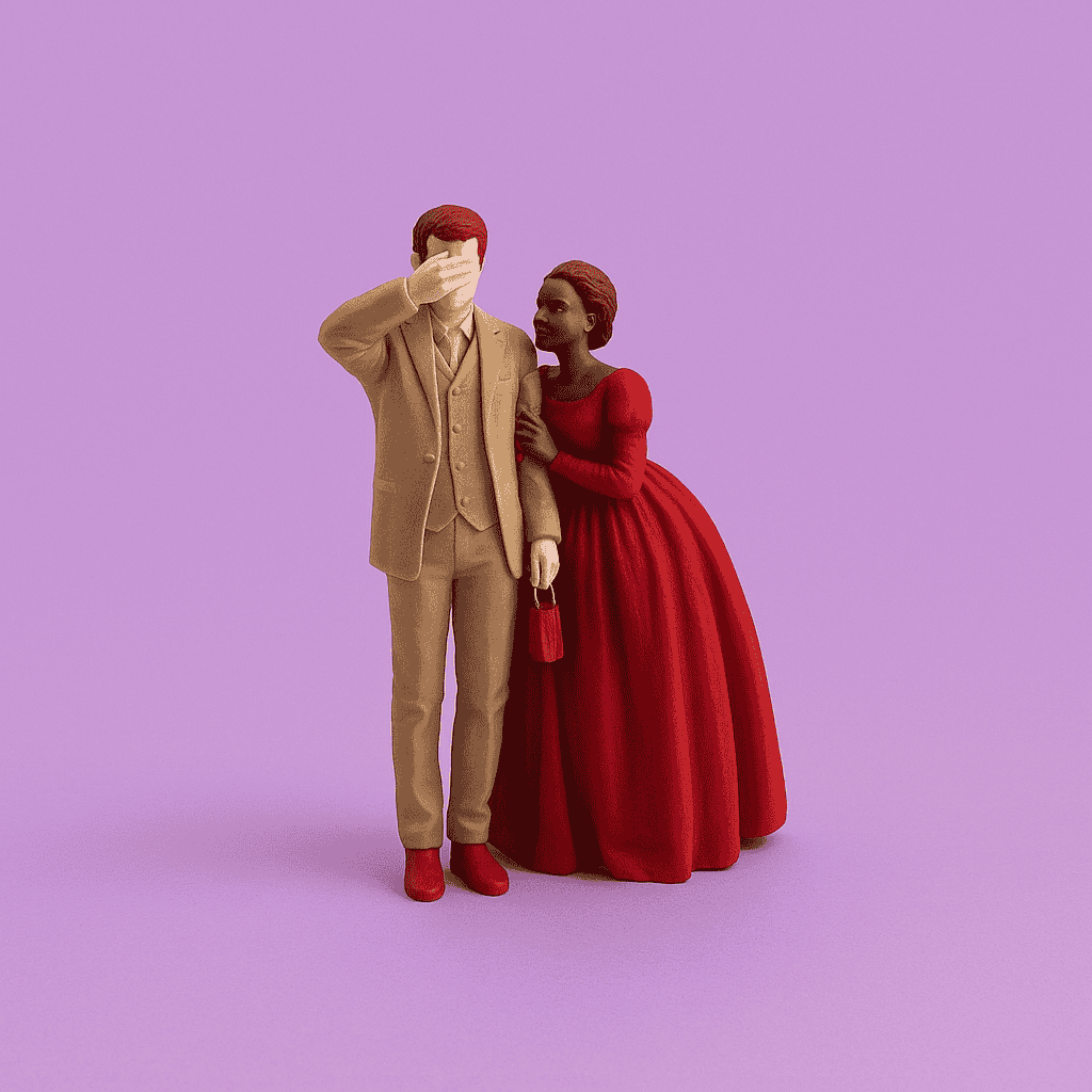3D Printed custom bride and groom example