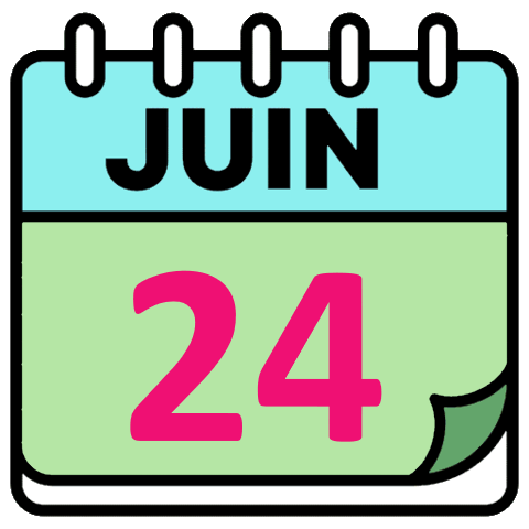 Un calendrier avec la date du 24 juin 2025, date de Demain c'est maintenant la conférence, édition 4.