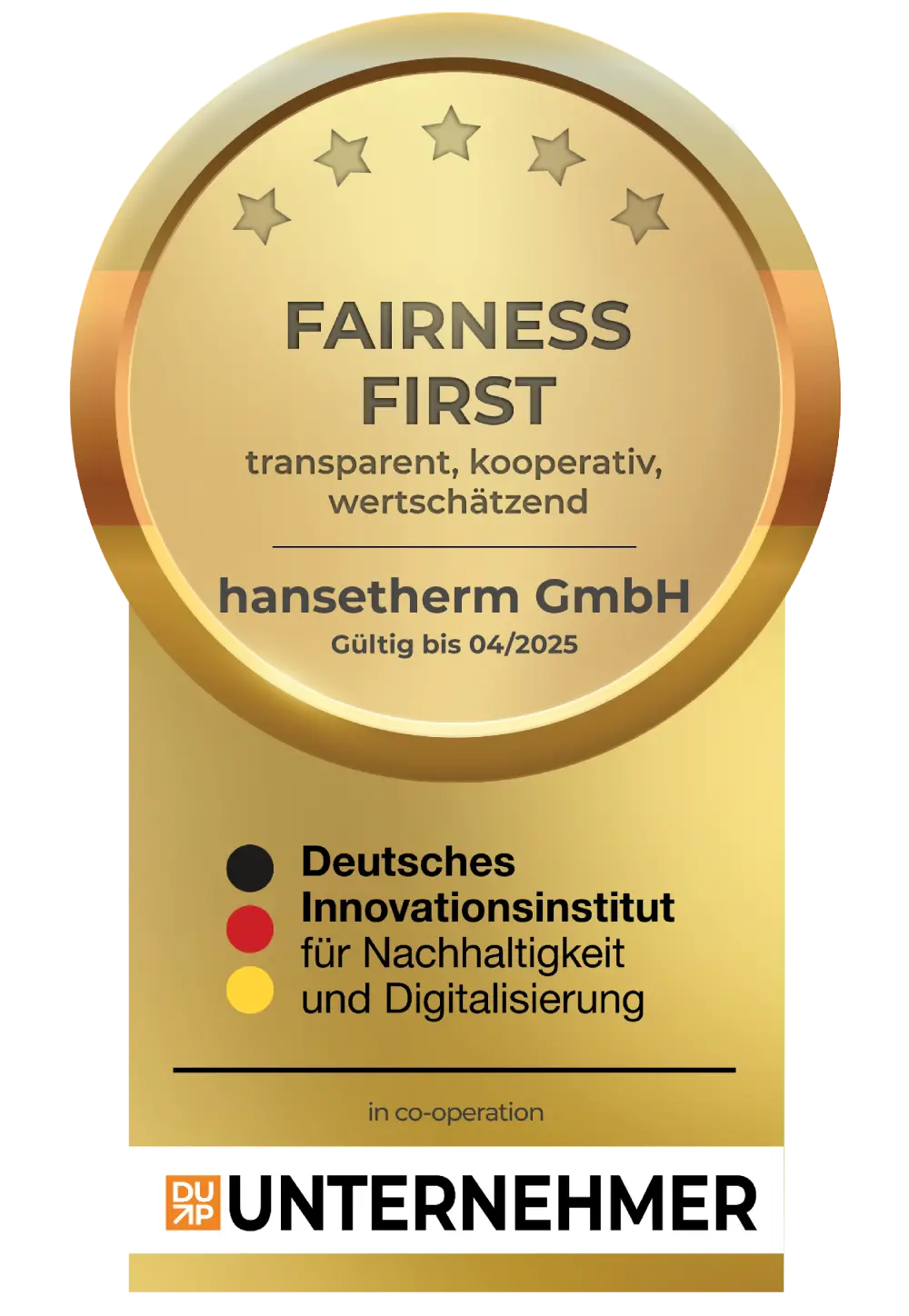 hansethem ist tüv süd zertifiziert