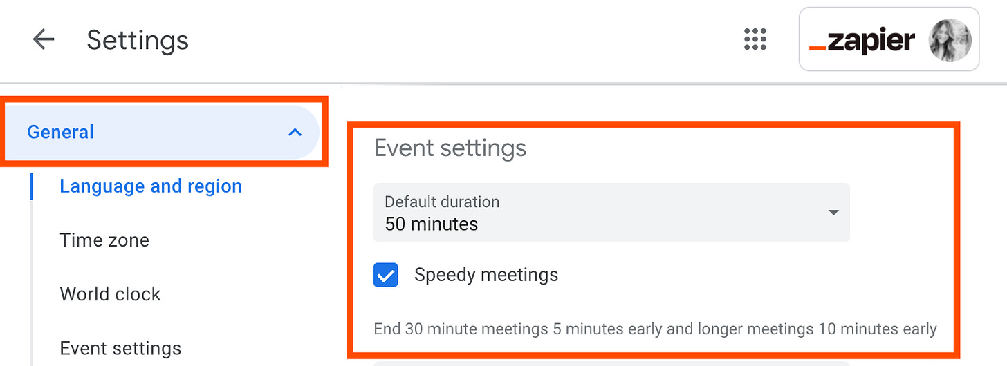 Add buffer time to your Google Calendar meetings | Zapier