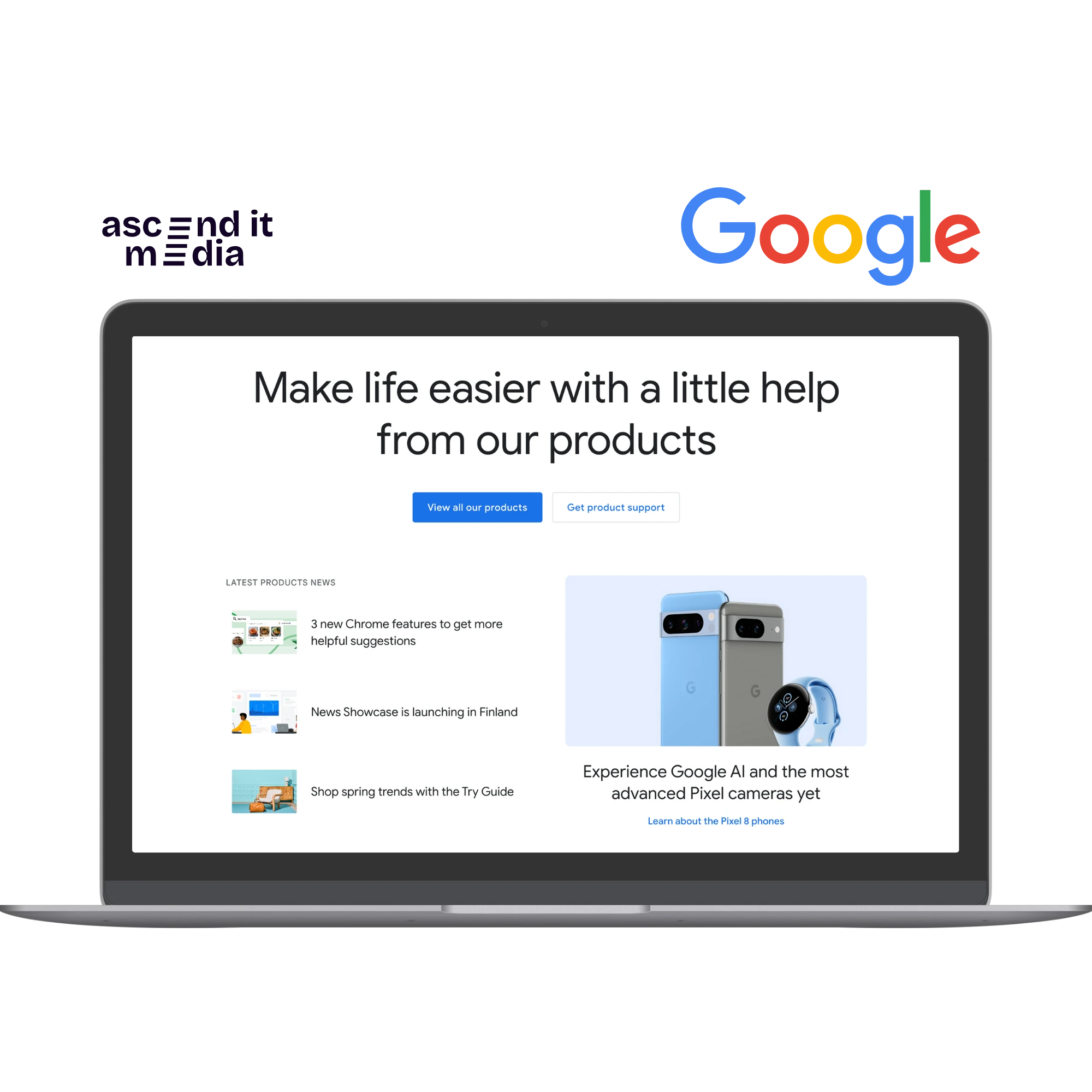 Google website design example