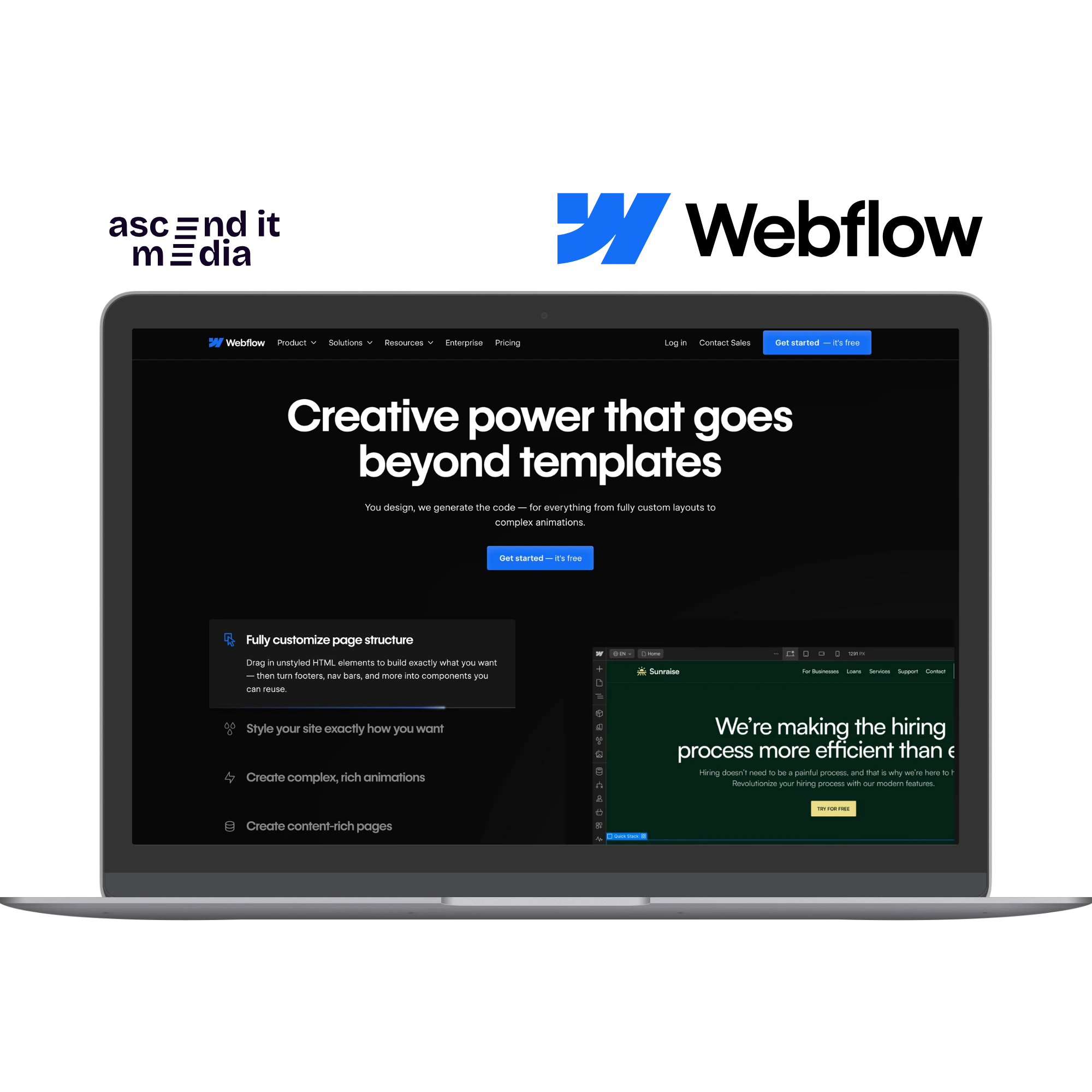 Webflow website design example