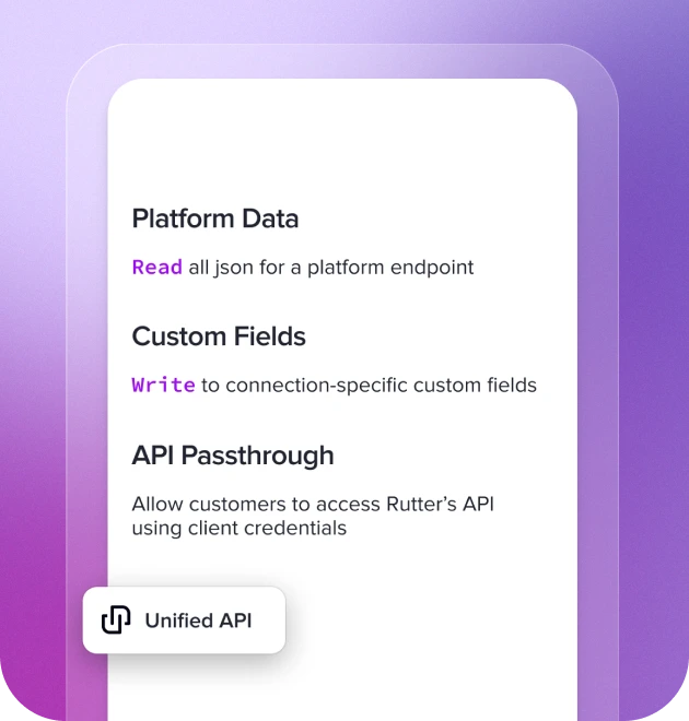 Rutter Unified API For B2B Financial Products