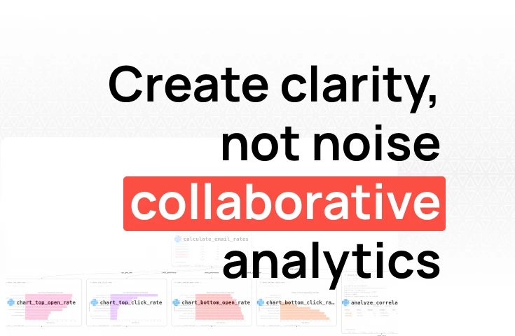 Tips on how to create clarity, not noise, with collaborative analytics