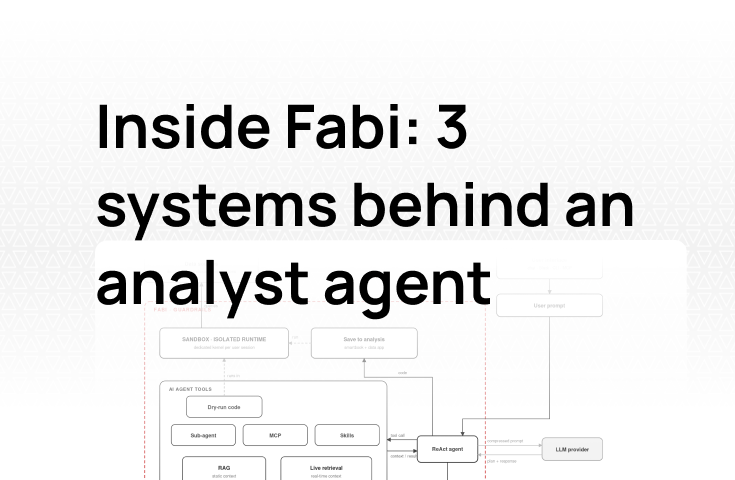Inside Fabi: 3 systems behind an analyst agent