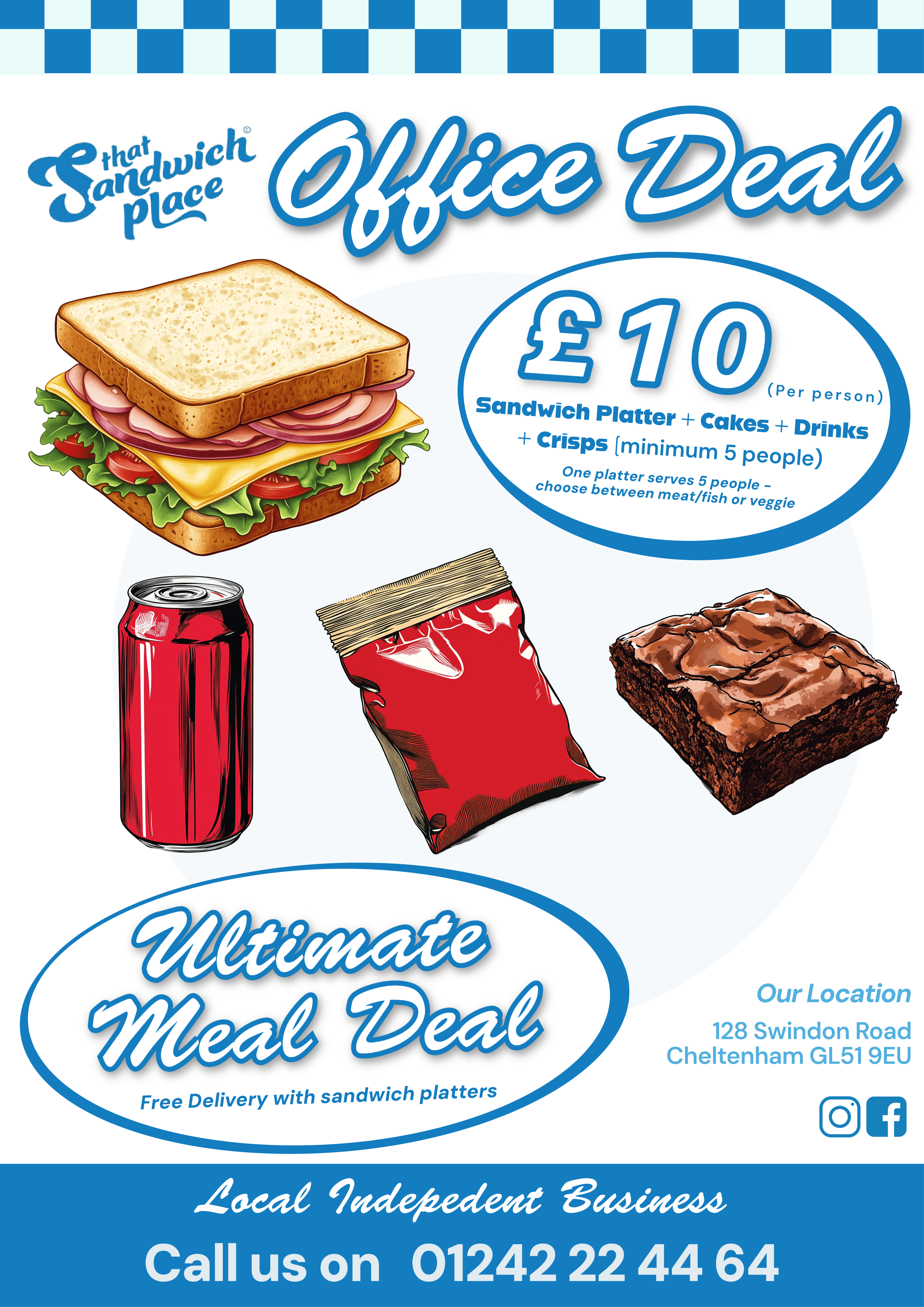 Meal deal office deal poster cheltenham sandwich place