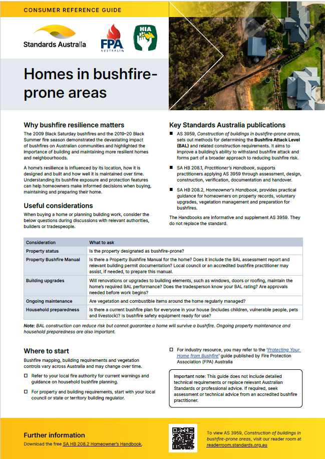 Consumer Reference Bushfire-prone Areas
