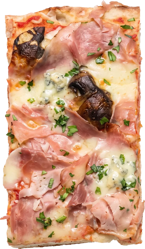 Ham and mushroom slice