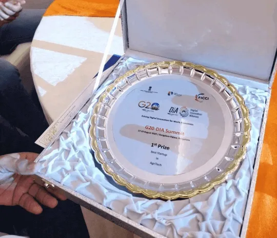 AquaExchange wins the "Best Startup in AgriTech" Award at G20 - DIA Summit 2023
